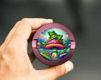 Trippy Mushroom Frog Snus Storage Case Pink