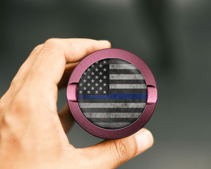 Flag Thin Blue Line Snus Storage Case Pink