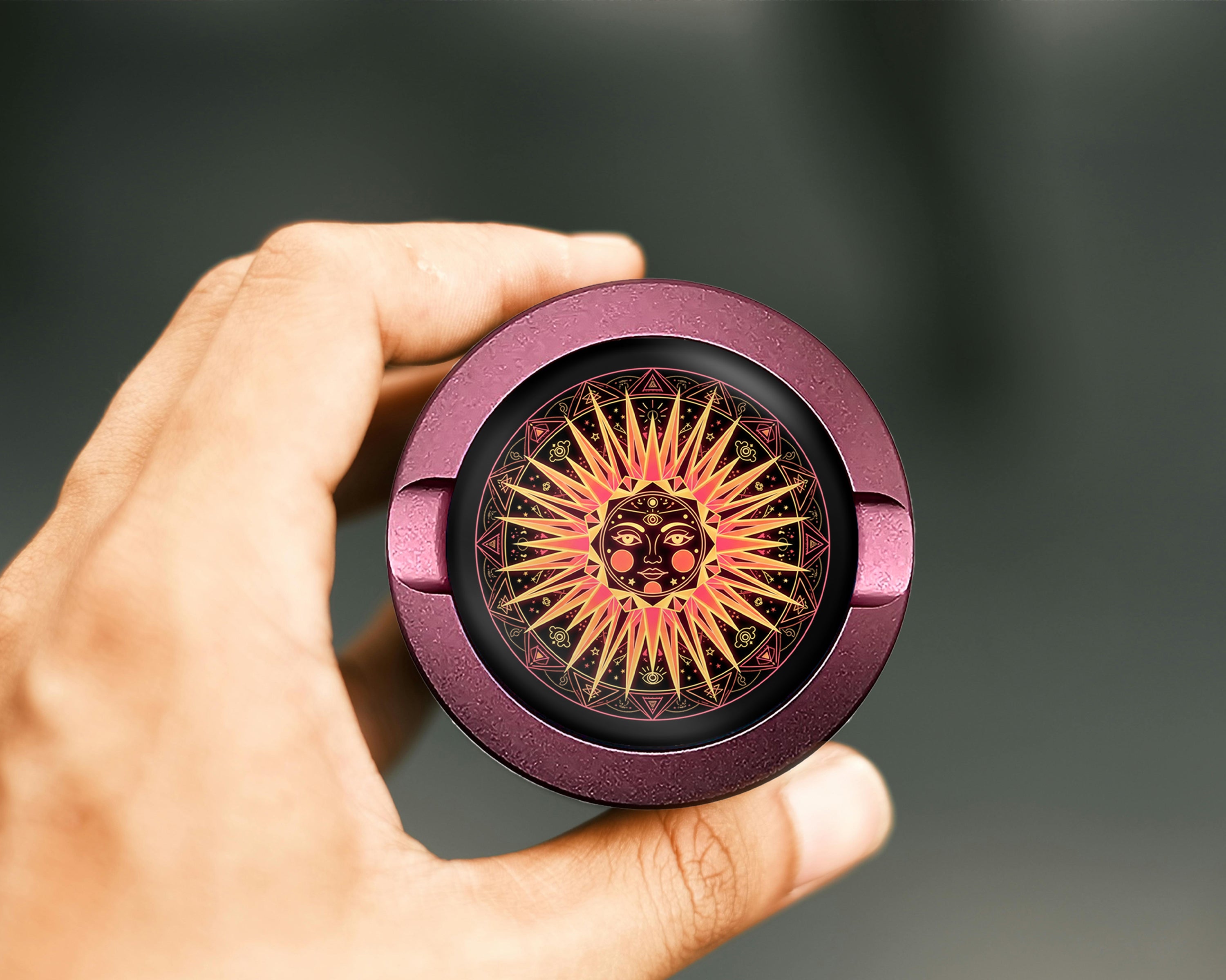 Celestial Third Eye Sun Snus Storage Case Pink