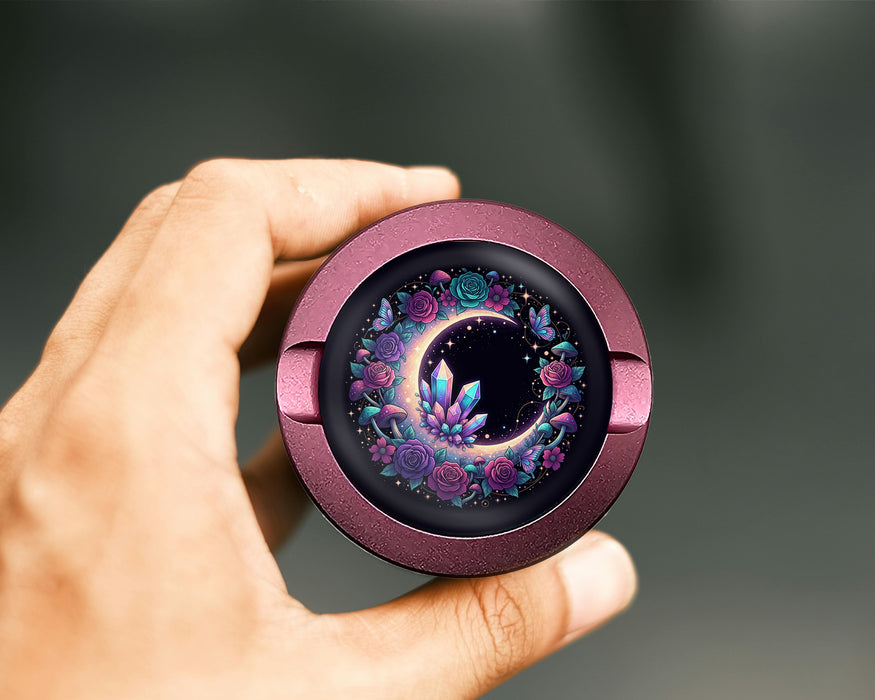 Floral Crescent Crystal Garden Snus Storage Case Pink