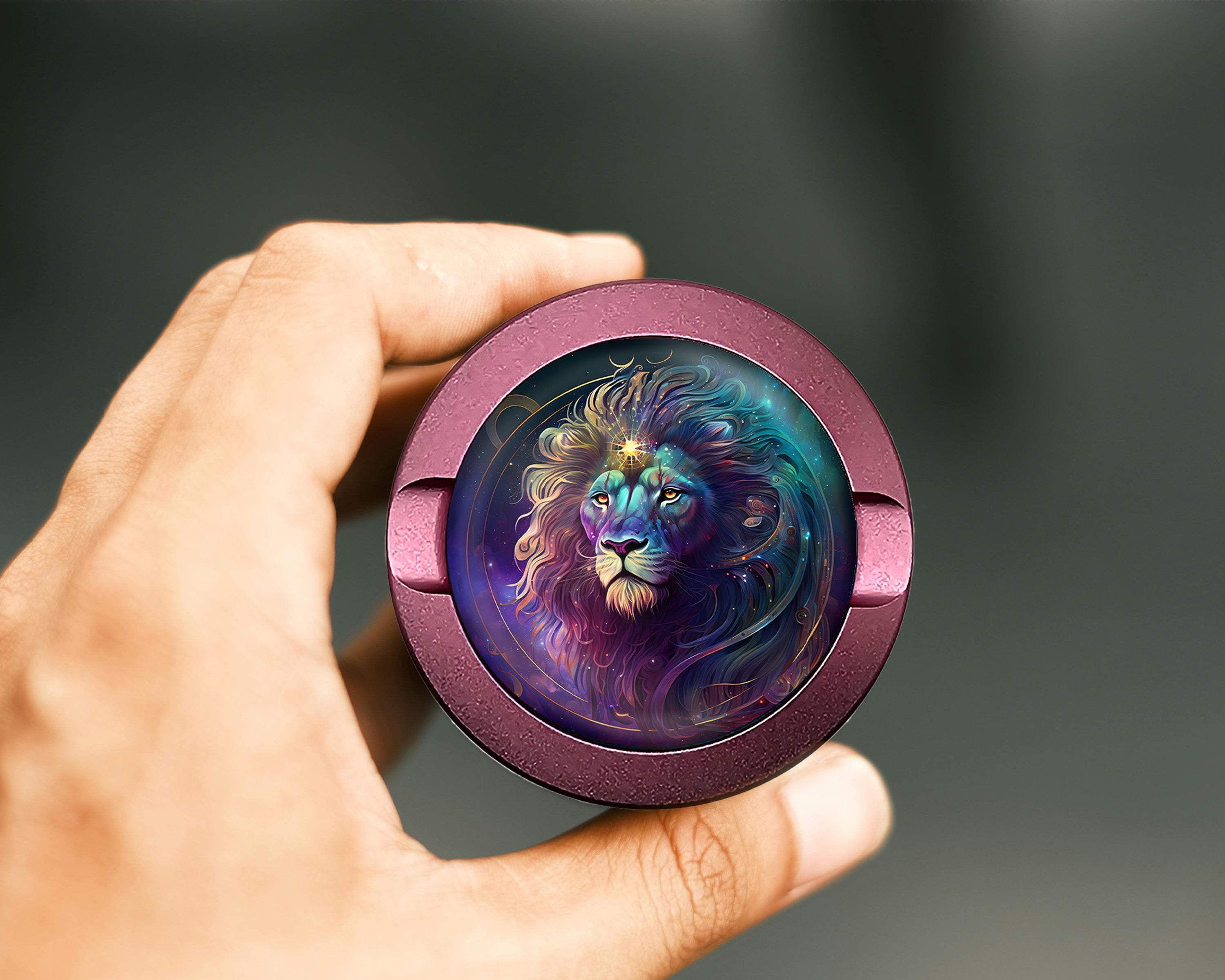 Lion Leo Gift Astrology Snus Storage Case Pink