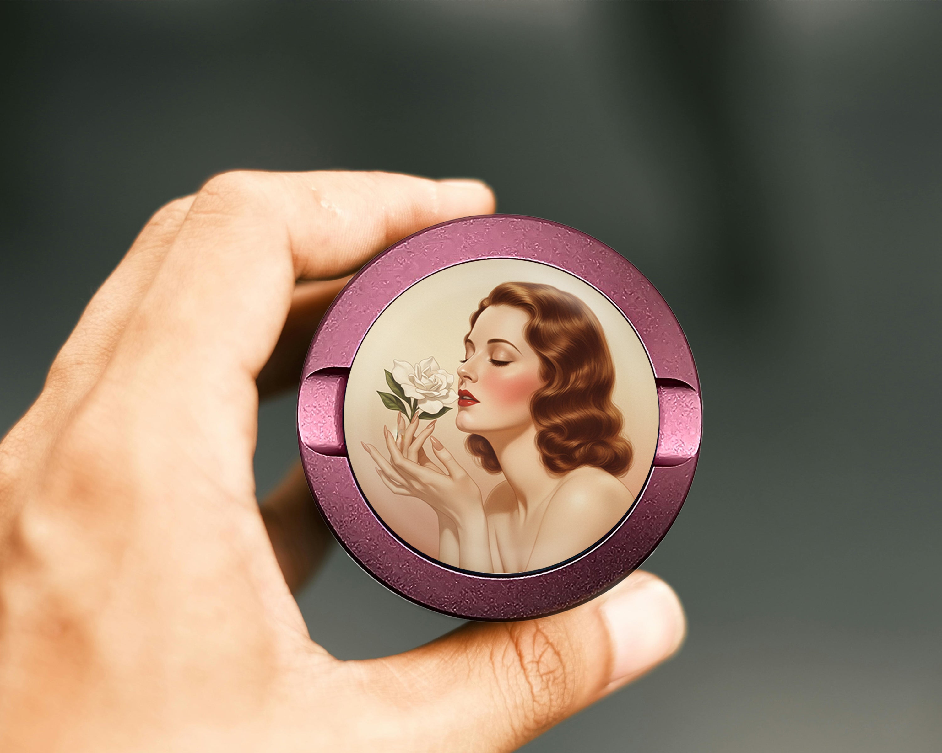 Vintage Rose Scented Beauty Snus Storage Case Pink