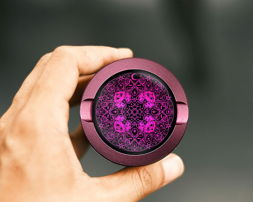 Witchy Cosmic Sigil Mandala Zyn Storage Case Pink