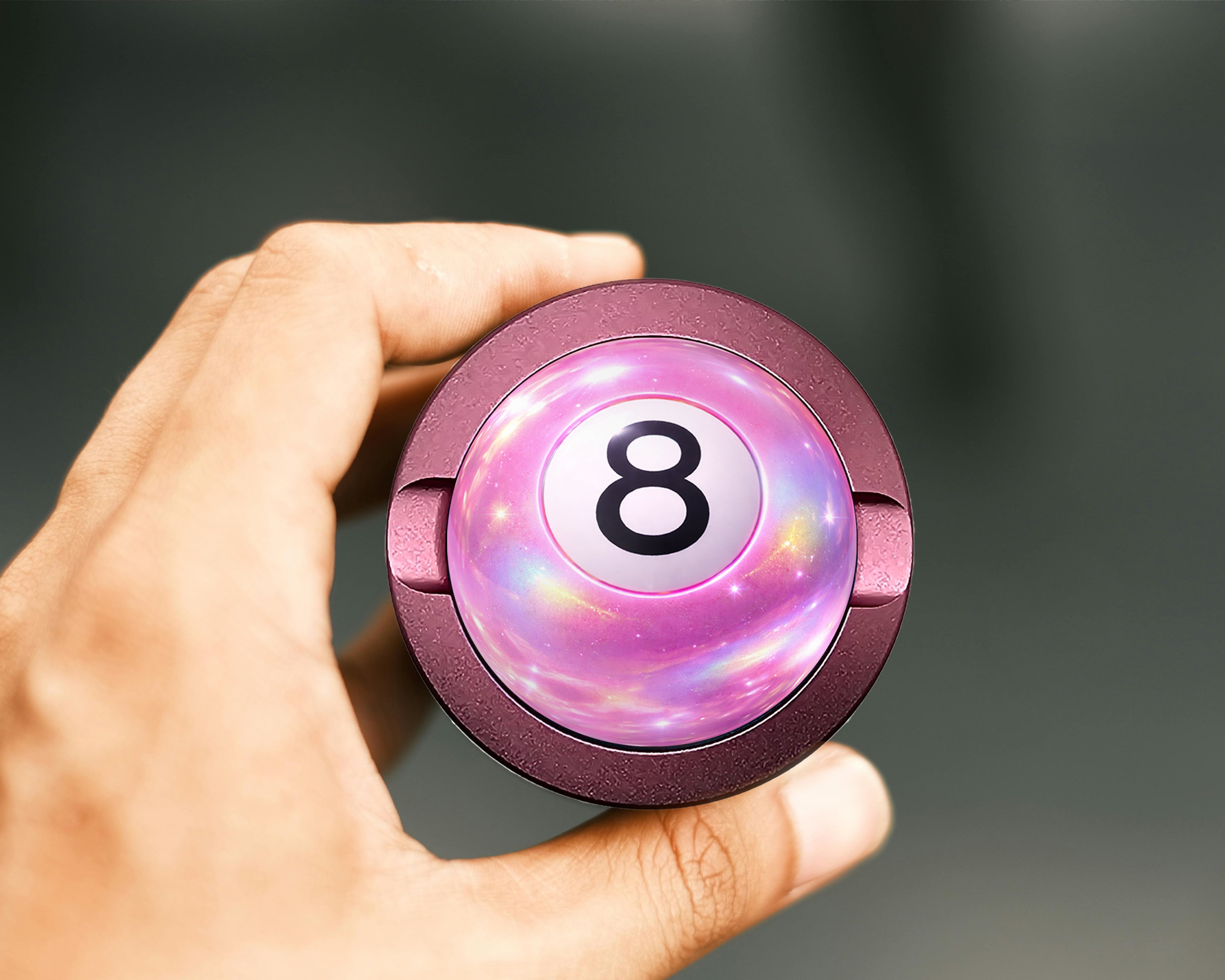 Pink Magic 8 Ball Digital Pop Art Snus Storage Case Pink