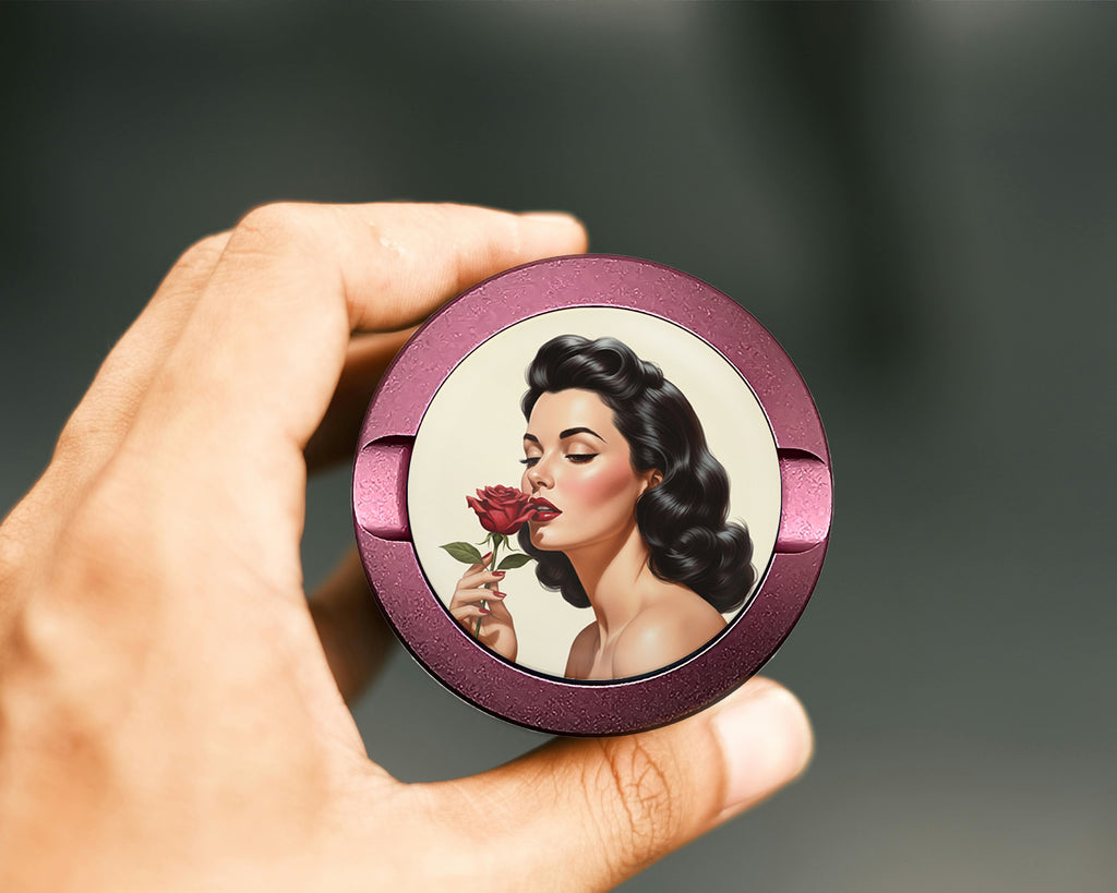 Romantic Retro Rose Beauty Snus Storage Case Pink