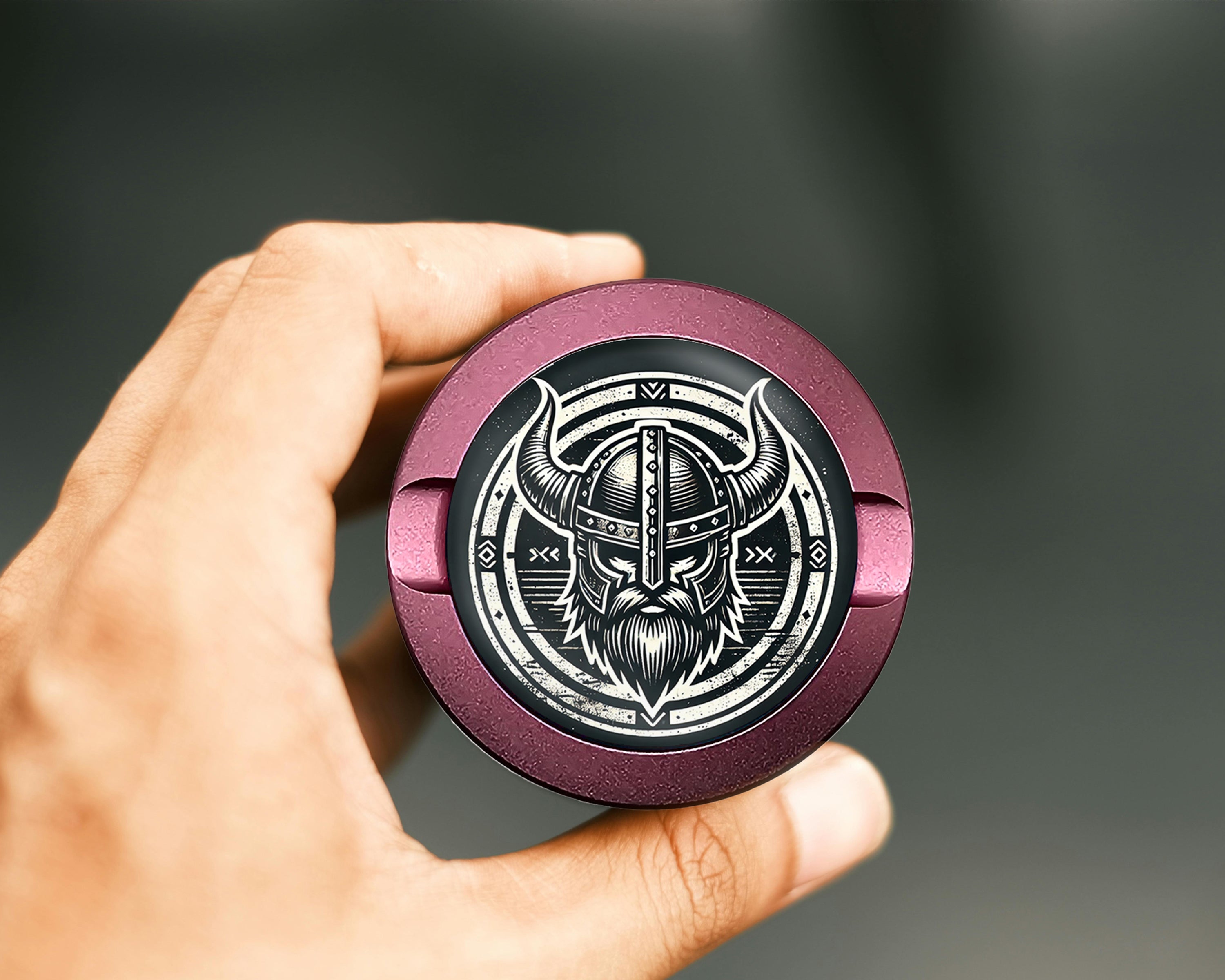 Viking Warrior Helmet Snus Storage Case Pink