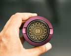 Mandala Grinder Black And Gold Snus Storage Case Pink