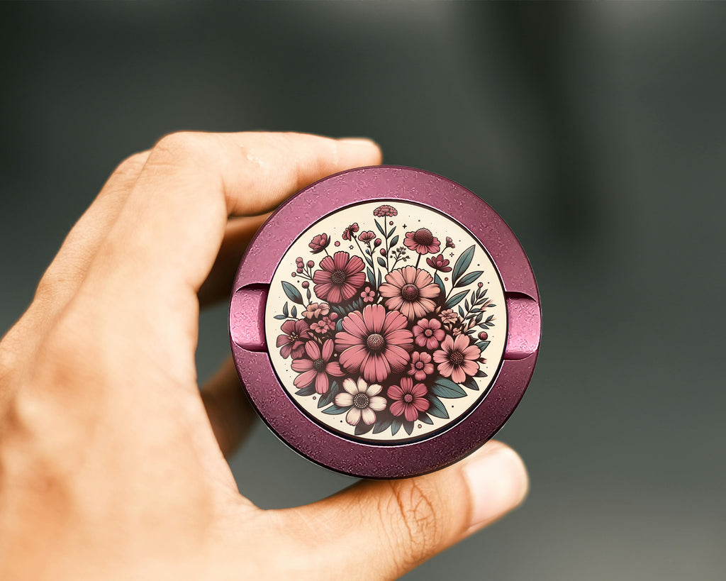 Vintage Flowers Snus Storage Case Pink