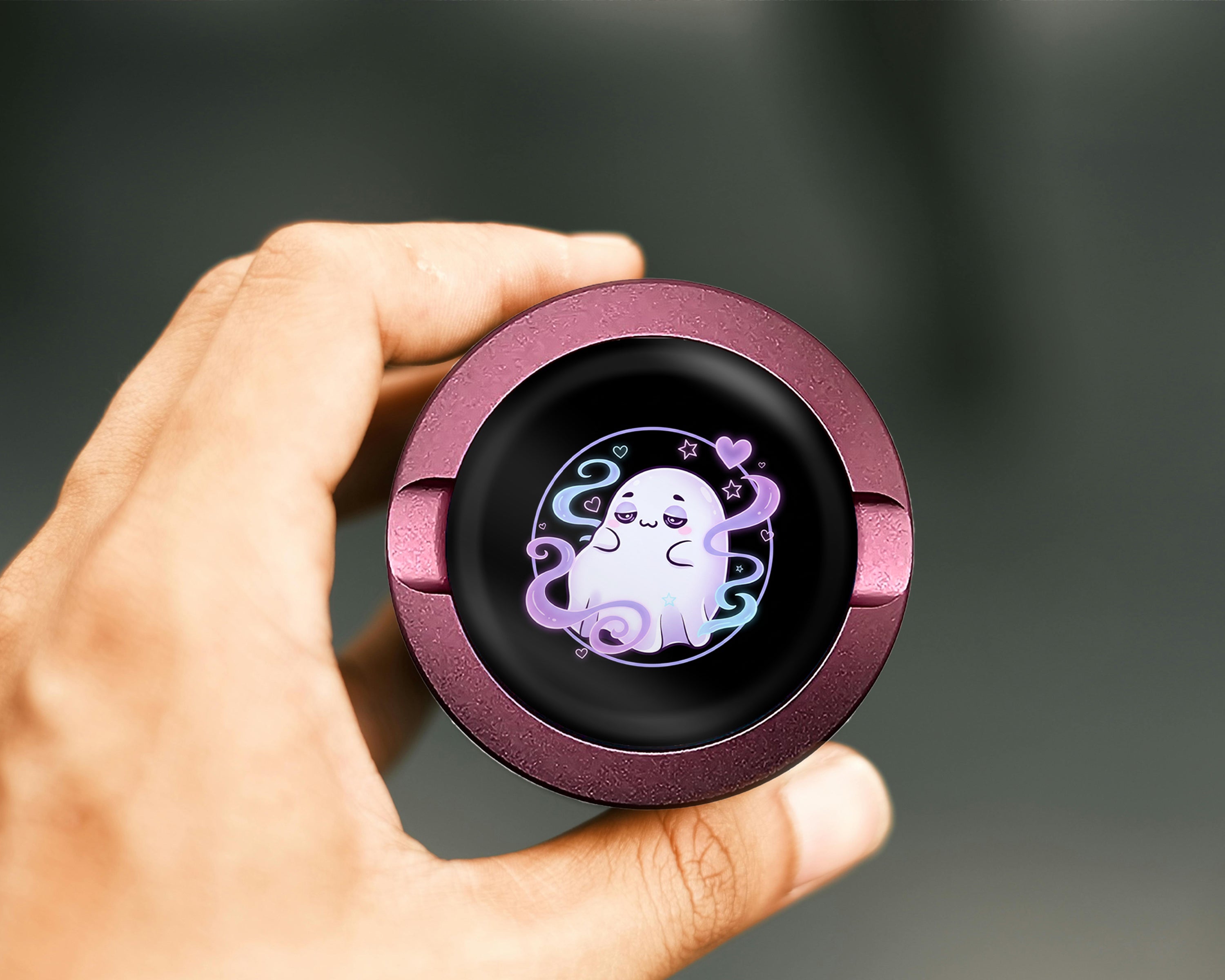 Cute Vaporwave Ghost Vibes Snus Storage Case Pink