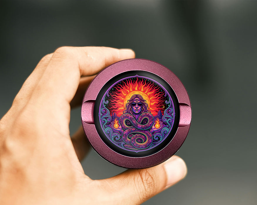 Psychedelic Serpent Sun Shaman Zyn Storage Case Pink