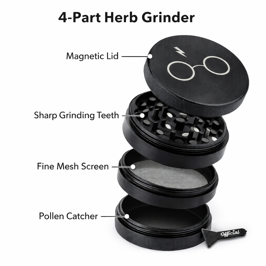 Premium 4-Layer Metal Herb Grinder | Weeds Grinder | Smoking accessories
