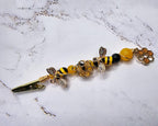 Honey bee wand cigarette holder bead and charm details