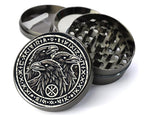 Norse Ravens Herb Grinder - grey open product view