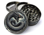 Jormungandr Serpent Herb Grinder - grey open product view