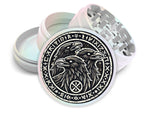 Norse Ravens Herb Grinder - pearl white open product view
