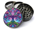 Colorful Yggdrasil Tree Herb Grinder - grey open product view