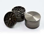 Plain Gunmetal Herb Grinder - open and closed group view