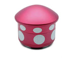 Mushroom Herb Grinder - red closed product view