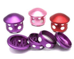 Mushroom Herb Grinder - pink purple and red group view