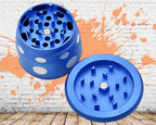 Mushroom Herb Grinder - blue open product view