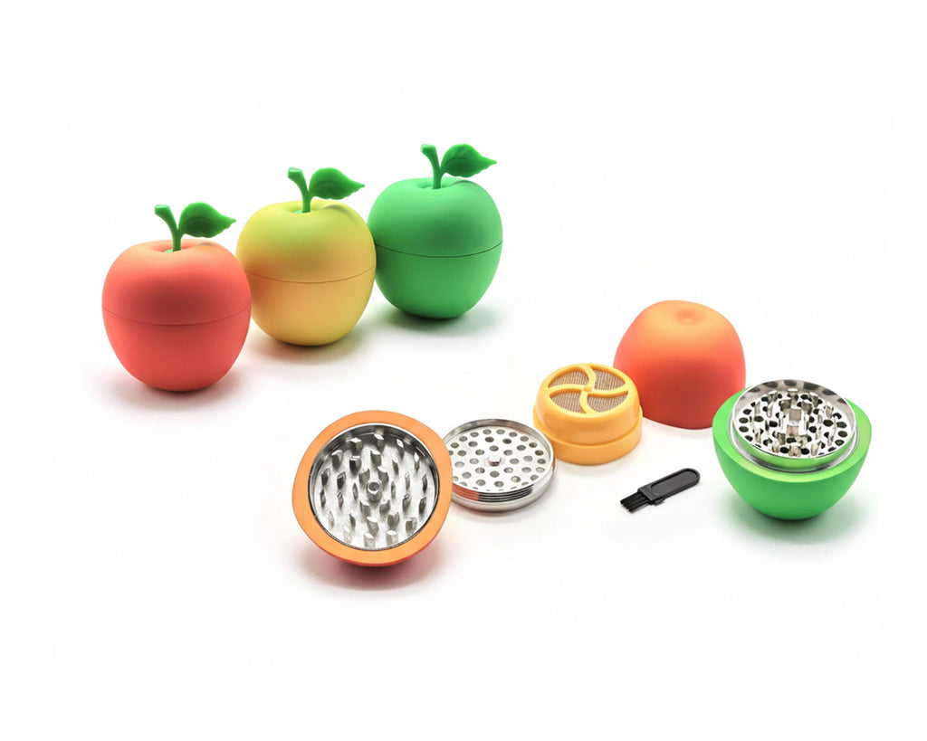 Apple-Shaped Herb Grinder - three-color product group