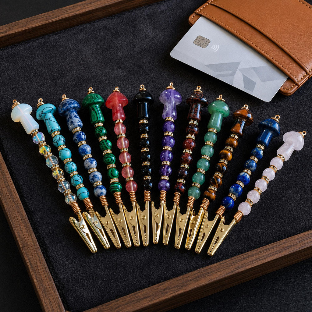 Mushroom beaded wand cigarette holder color assortment