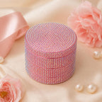 Pink Rhinestone Herb Grinder - closed front view