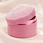 Pink Rhinestone Herb Grinder - closed angled view