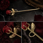 Gold rose cigarette holder angled product view