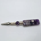 Purple beaded wand cigarette holder close-up