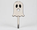 Silver-tone ghost cigarette holder front view on white