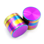 Two closed rainbow herb grinders, Sunflower product gallery