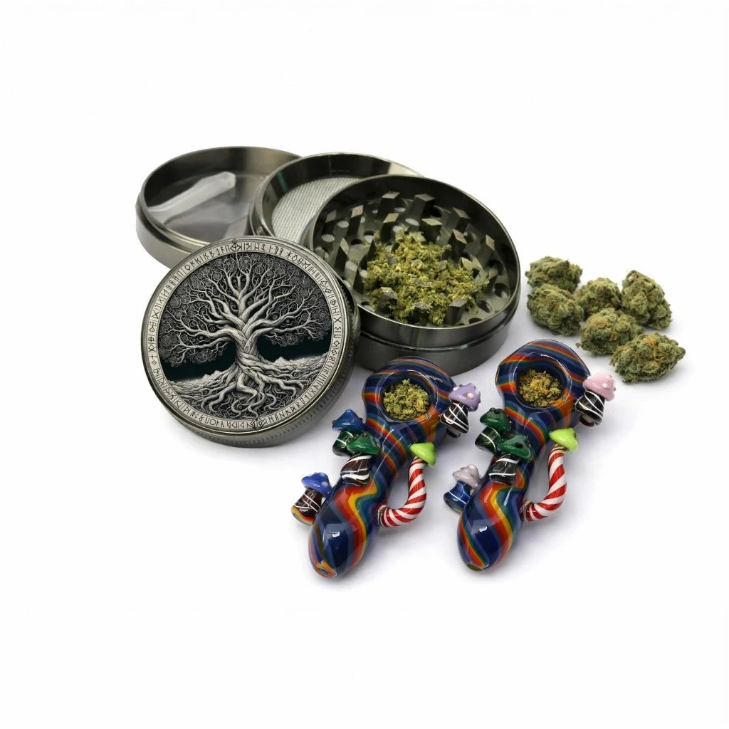Yggdrasil Grinder + Artisan Glass Tube Set