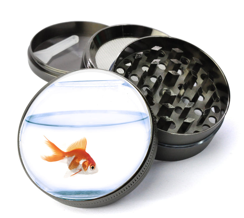 Goldfish Bowl Extra Large 5 Piece Spice & Herb Grinder With Microfine Screen