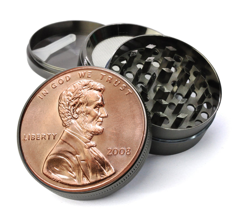 A Penny for Your Thoughts Extra Large 5 Piece Spice & Herb Grinder With Microfine Mesh Screen