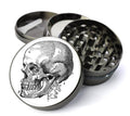 Illustrated Human Skull Large 5 Piece Spice & Herb Grinder With Microfine Screen