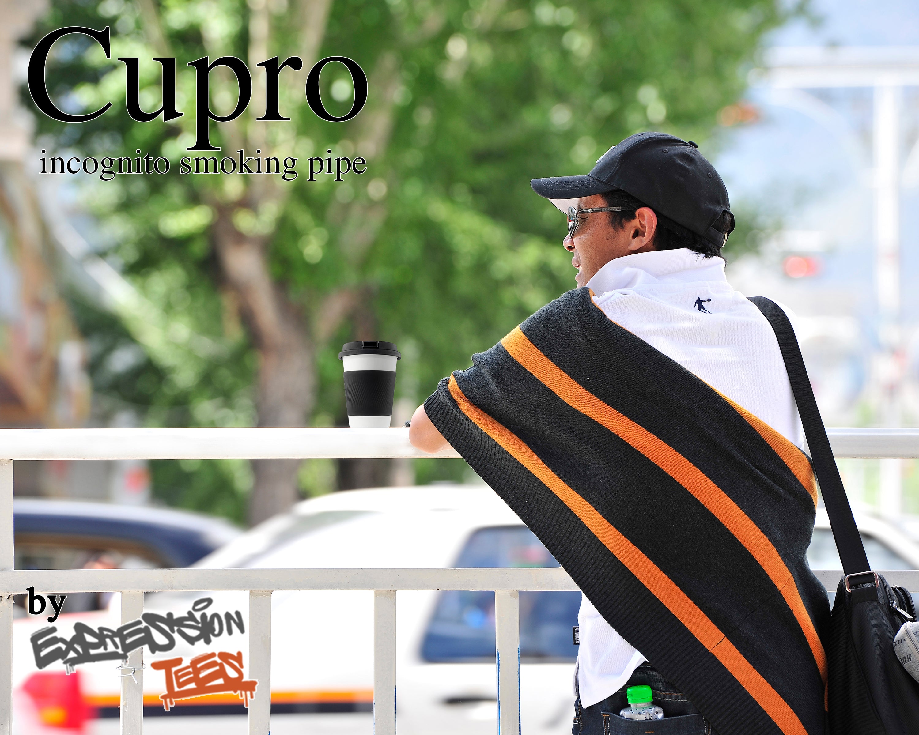 Cupro Coffee Mug for Flower and Incognito Uses | Hidden Hookah Pipe | Discreet Smoking | Hidden Bowl Storage