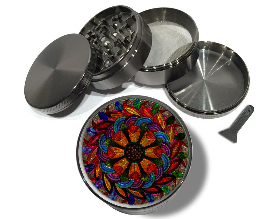 Stained Glass Mandala Spice Grinder