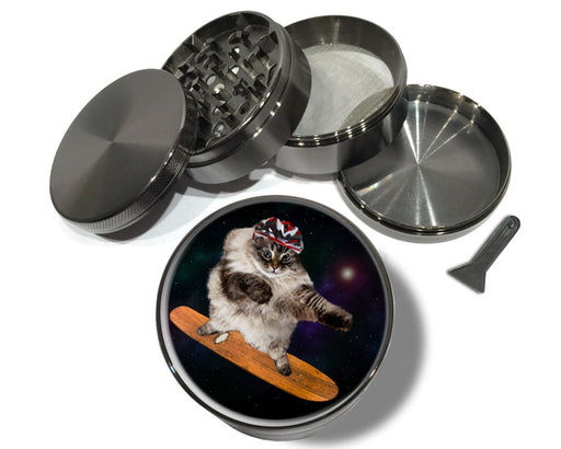 Skater Skateboarding Cat Spice Grinder