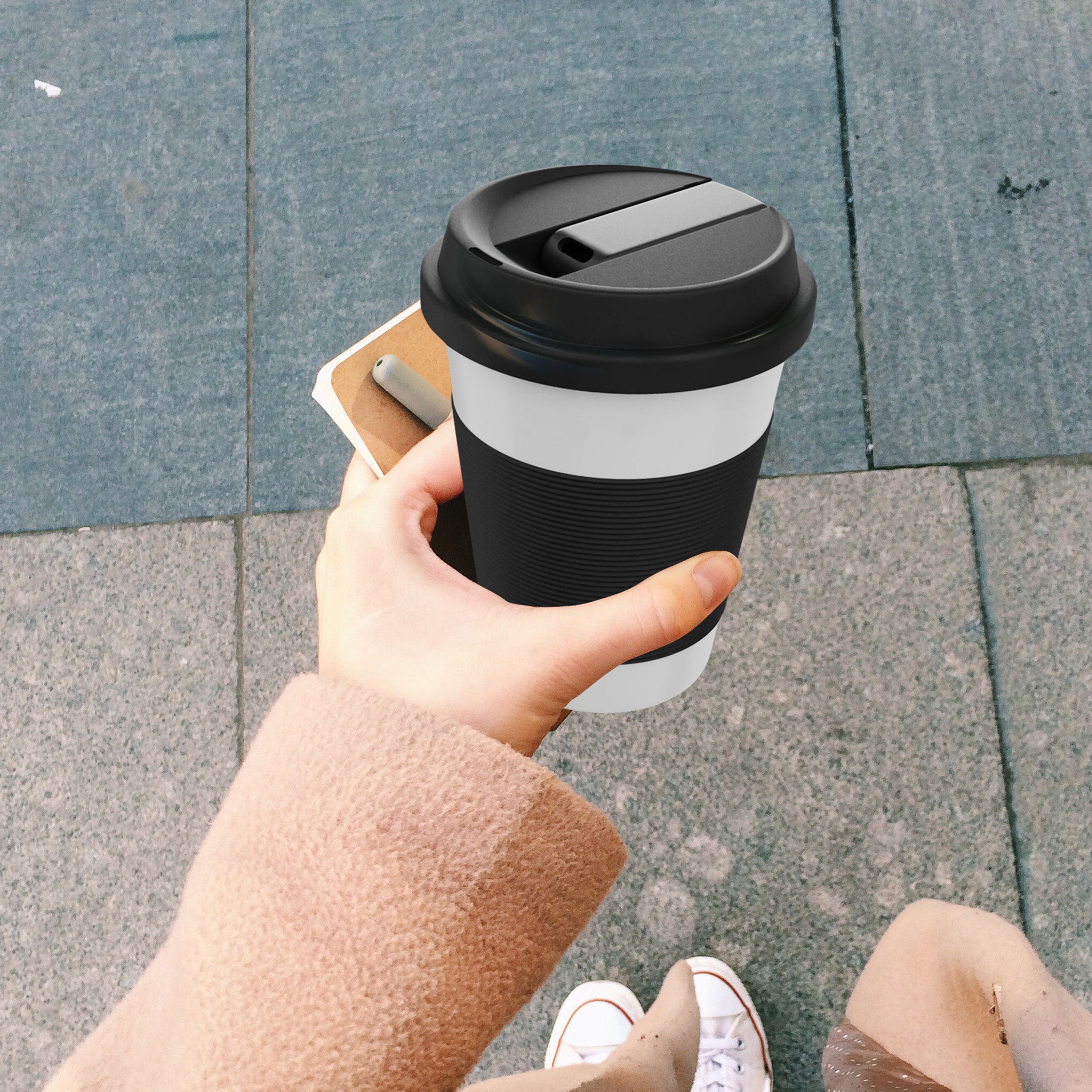 Cupro Coffee Mug for Flower and Incognito Uses | Hidden Hookah Pipe | Discreet Smoking | Hidden Bowl Storage