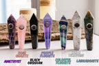 Amethyst Crystal Wand | Hand-Carved Natural Gemstone Display Piece with Gift Box