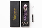 Amethyst Crystal Wand | Hand-Carved Natural Gemstone Display Piece with Gift Box