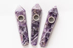 Amethyst Crystal Wand | Hand-Carved Natural Gemstone Display Piece with Gift Box