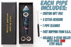 Colorful Fluorite Crystal Wand | Hand-Carved Natural Gemstone Display Piece with Gift Box