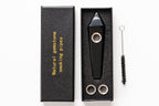 Black Obsidian Gemstone Smoking Pipes | Natural Stone Pipes For Smoking | Gift Box, Extra Screens, Pipe Cleaner | Crystal, Quartz Stone Pipes