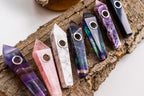 Amethyst Crystal Wand | Hand-Carved Natural Gemstone Display Piece with Gift Box