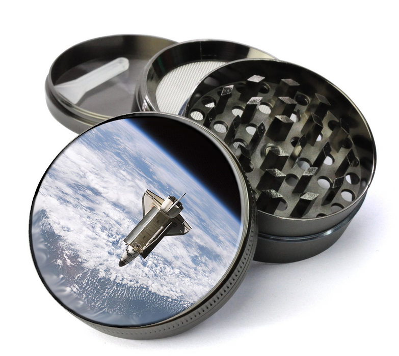 Space Shuttle Extra Large 4 Chamber Spice & Herb Grinder With Microfine Screen