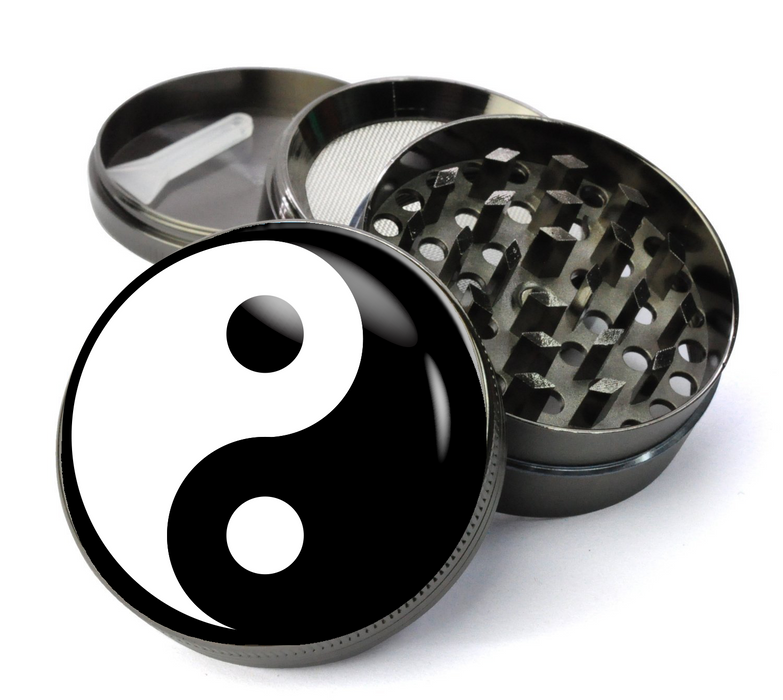 Yin Yang Grinder Deluxe Metal 5 Piece Herb Grinder With Fine Screen
