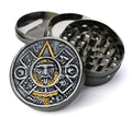 Tonatiuh Aztec Sun God Large 5 Piece Spice & Herb Grinder With Microfine Mesh Screen